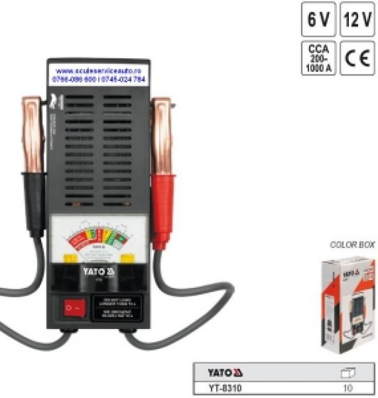 Tester Baterie-Acumlator cu Ecran ANALOG 6 - 12.V / 200 - 1000.A  YT-8310